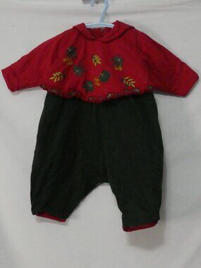 CATAMINI Jumpsuit Romper Red Green Baby Mini French Designer 6M